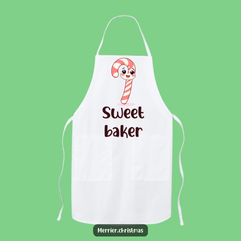 Funny Candy Cane Spin Apron: Cook With Sweet Holiday Joy
