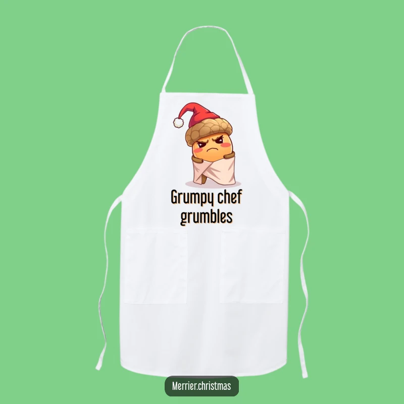 Funny Grumpy Acorn Apron - Hilarious Gift for the Solo Wrapper