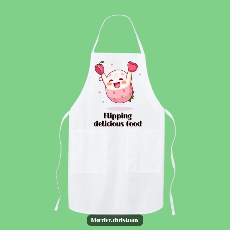 Funny Holly Berry Somersault Apron - Cook with Festive Cheer!