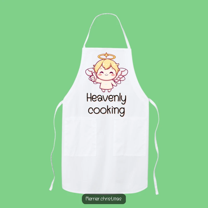Funny Kawaii Angel Apron: Cook with Heavenly Cheer