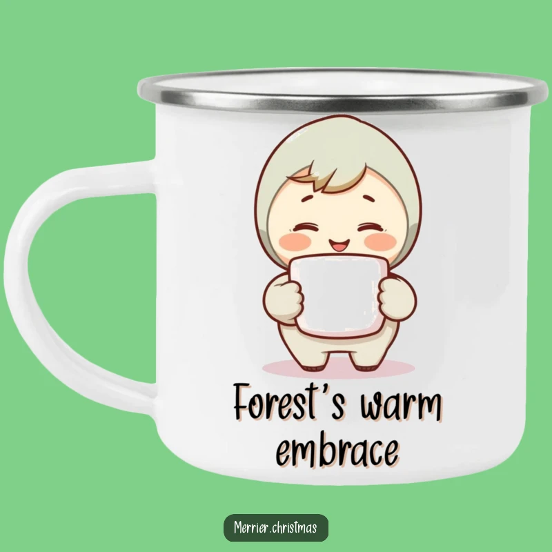 Funny Warm Smile Camping Mug: Enjoy Cozy Sips Outdoors!