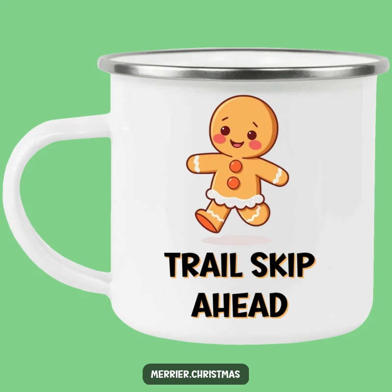 Funny Gingerbread Camping Mug: Joyful Holiday Spirit, Unique Funny Gift