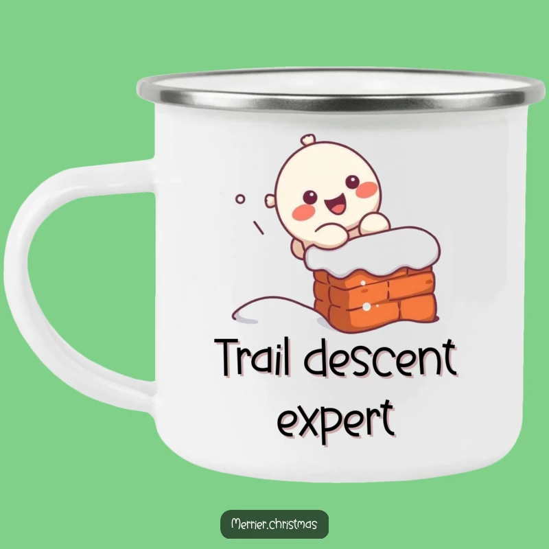 Funny Kawaii Chimney Slider Camping Mug: Your Hilarious Outdoor Holiday Adventure Companion!