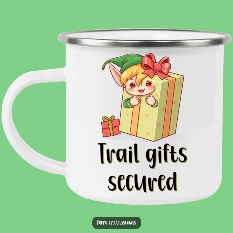 Funny Elf Wrapping Camping Mug: Festive Holiday Cheer, Unique Funny Gift