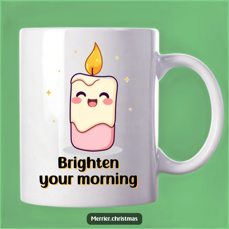 Funny Cheerful Candle Mug: Brighten Your Day with Flickering Energy!