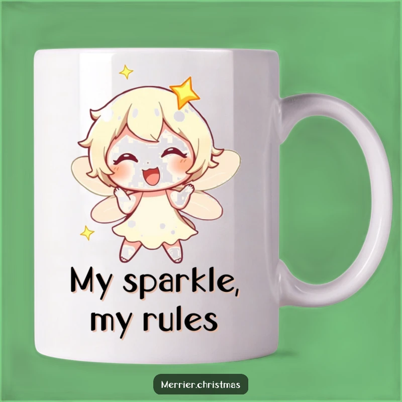 Funny Fairy Light Mug: Exaggerated Delight for a Brightly Humorous Gift