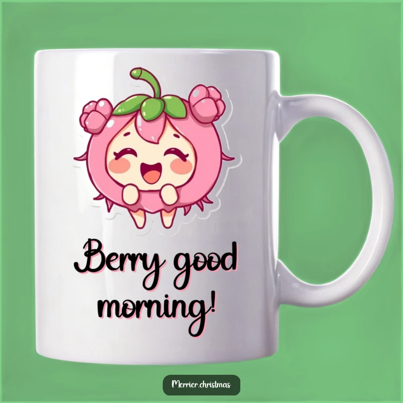 Funny Holly Berry Mug: Giggles of Excitement for a Festive Humorous Gift