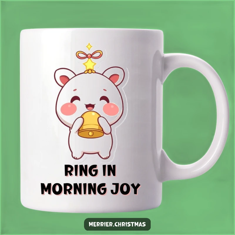 Funny Kawaii Bell Mug: Rosy Cheeks Greeting, Perfect Funny Gift for Sweet Souls