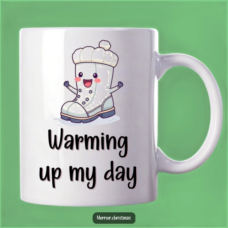 Funny Winter Boot Mug: Happy Stomp for a Brrr-illiant Humorous Gift