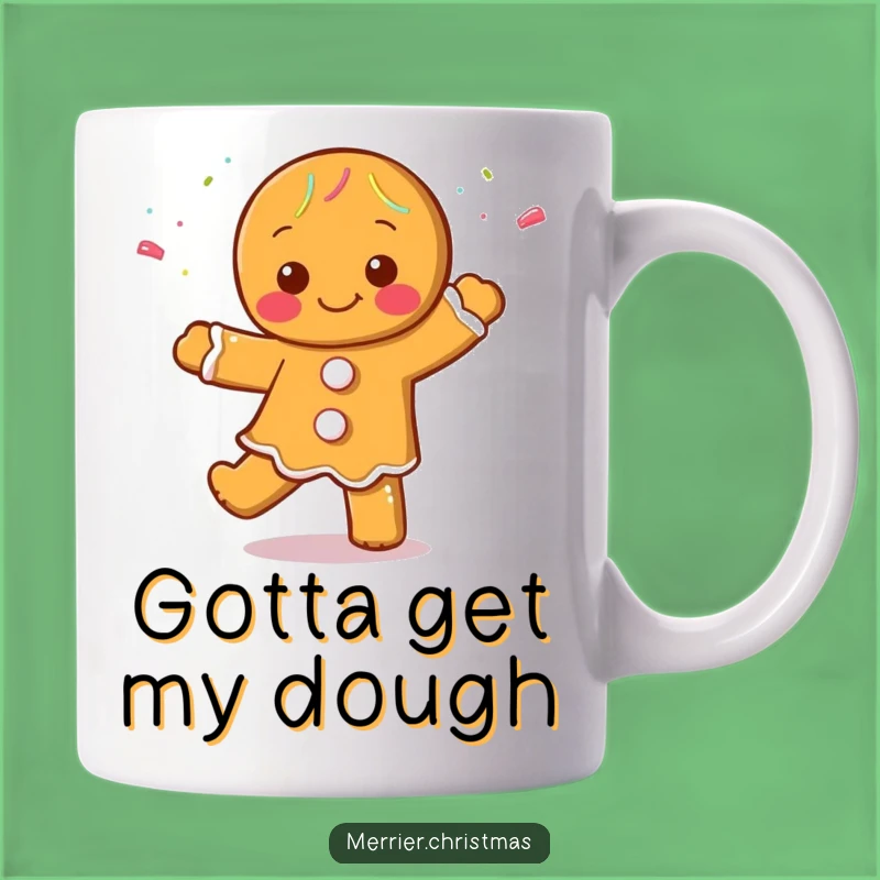 Funny Gingerbread Dance Mug: Hilarious Festive Character Gift for Sweet Cheer