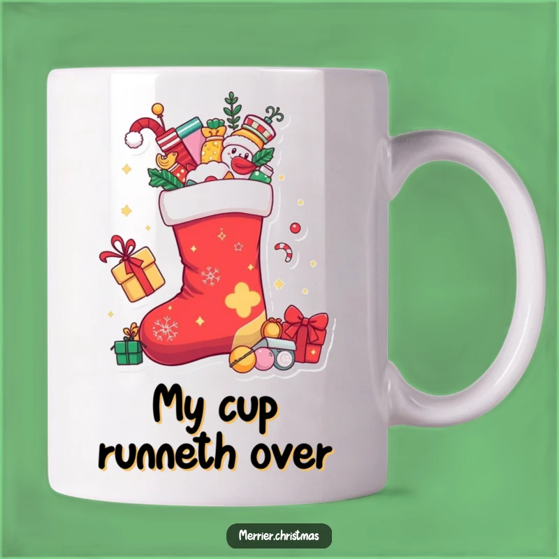 Funny Christmas Stocking Mug: Overflowing with Holiday Cheer and Humor