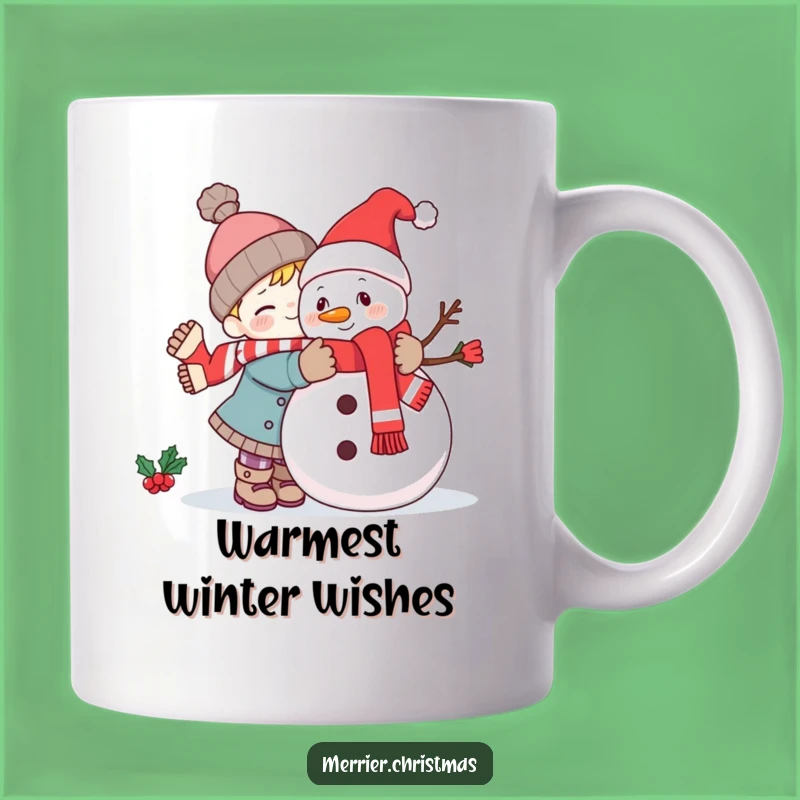 Funny Kawaii Hugging Snowman Mug: The Ultimate Cozy and Hilarious Winter Gift!