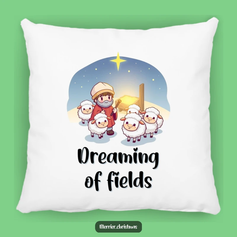 Funny Kawaii Shepherd Pillow: Soft Cartoon Guiding Sheep Comfort, Cute Gift