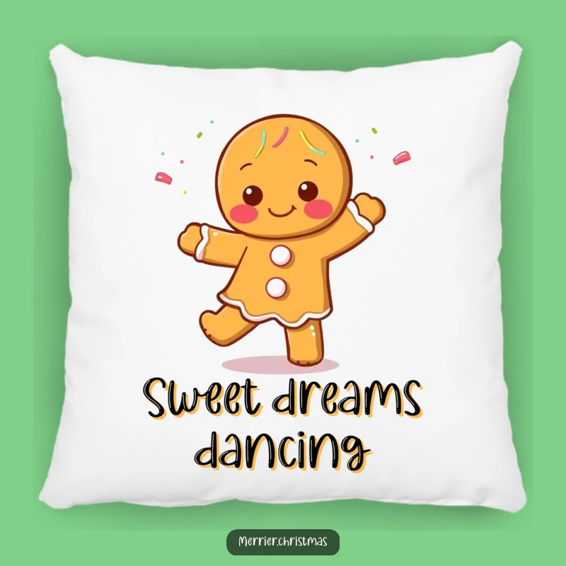 Funny Gingerbread Dance Pillow: Cozy Up with Sweet Moves and Festive Cheer