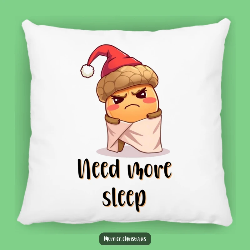 Funny Grumpy Acorn Pillow - Comfy Holiday Grump Gift