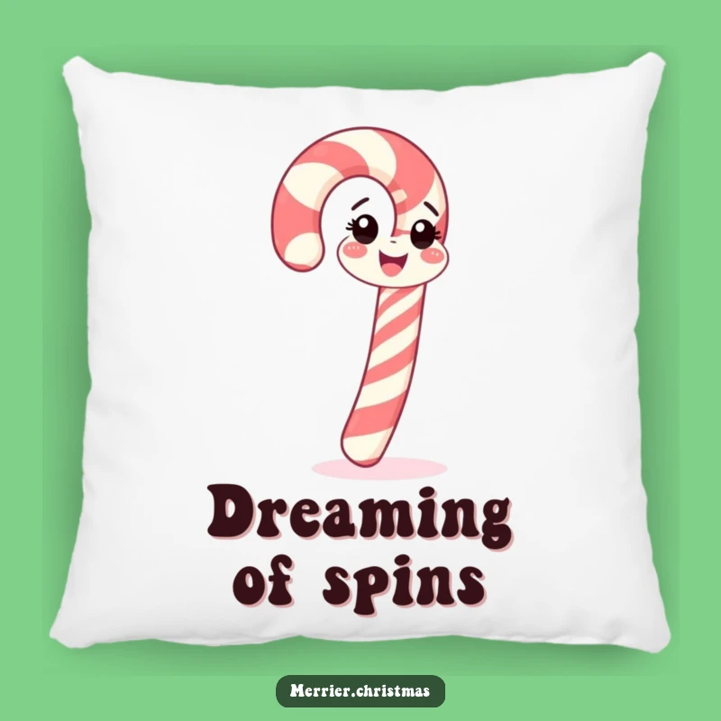 Funny Happy Candy Cane Pillow: Cozy Holiday Cheer