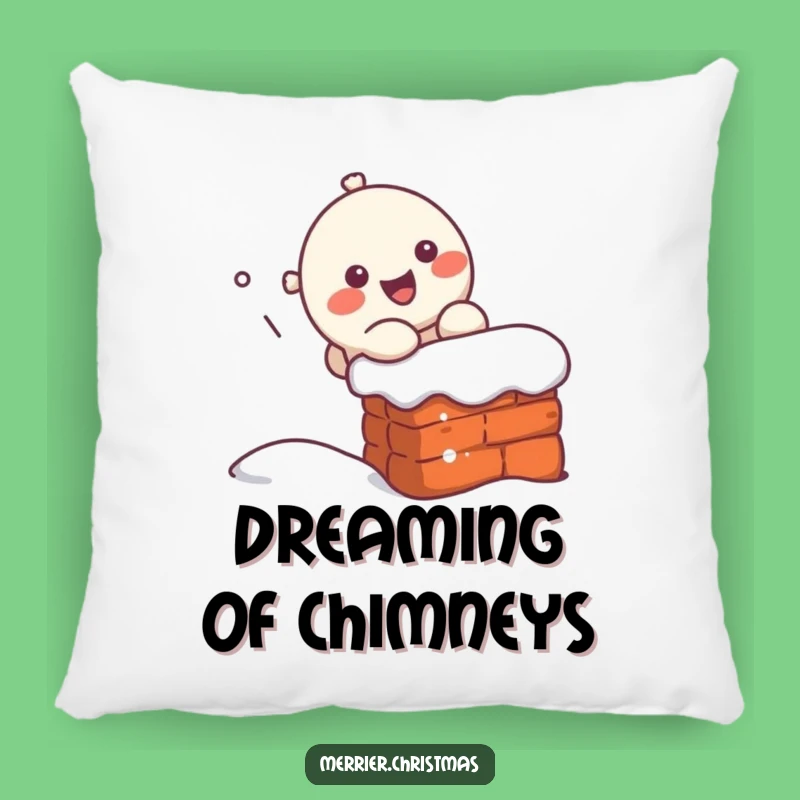 Funny Kawaii Chimney Slider Pillow: Cozy Comfort and Hilarious Holiday Vibes!