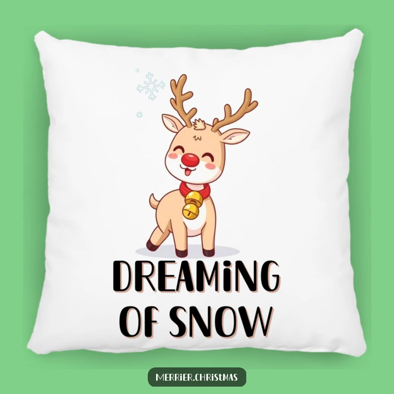 Soft Funny Jingle Bell Reindeer Pillow: Cozy Holiday Comfort!