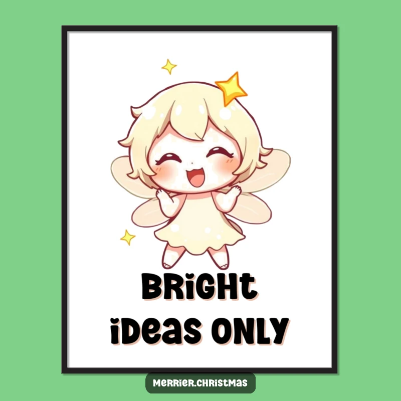 Funny Fairy Light Digital Print: Instant Sparkle for Your Walls