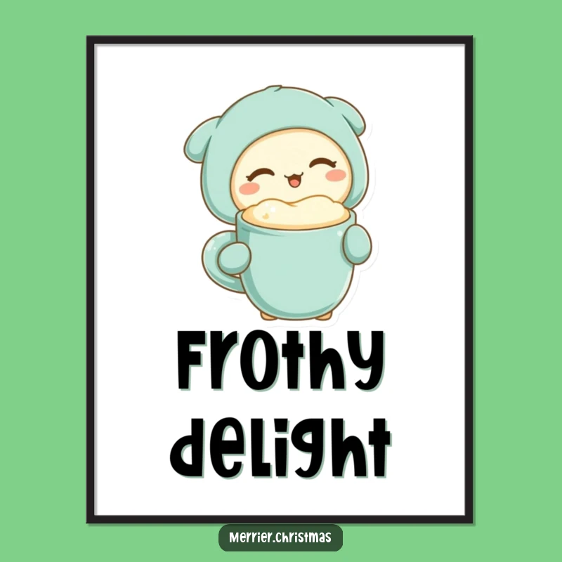 Funny Kawaii Winking Drinker Digital Art Print: Instantly Downloadable Cheeky Charm!