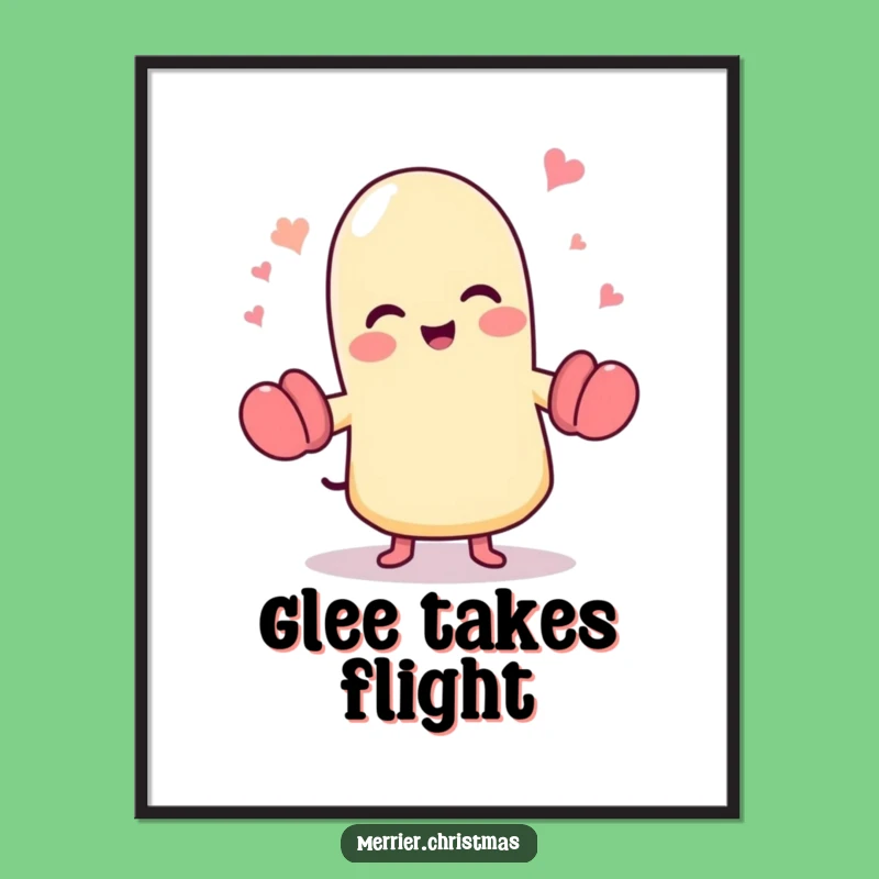 Funny Dancing Mitten Digital Print: Glee Character Art, Humorous Gift Download