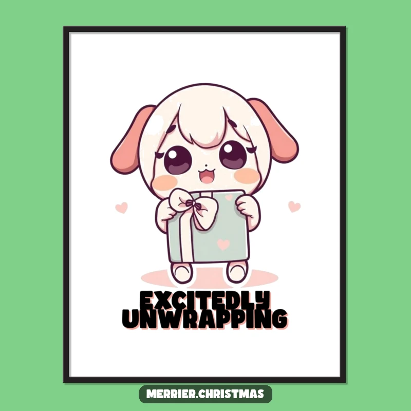 Funny Kawaii Gift Shaker Digital Print, Instant Excitement Art!