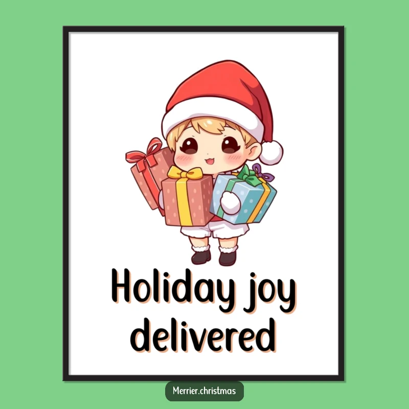 Funny Santa Digital Art Print: Festive Gift Decor, Holiday Art Gift