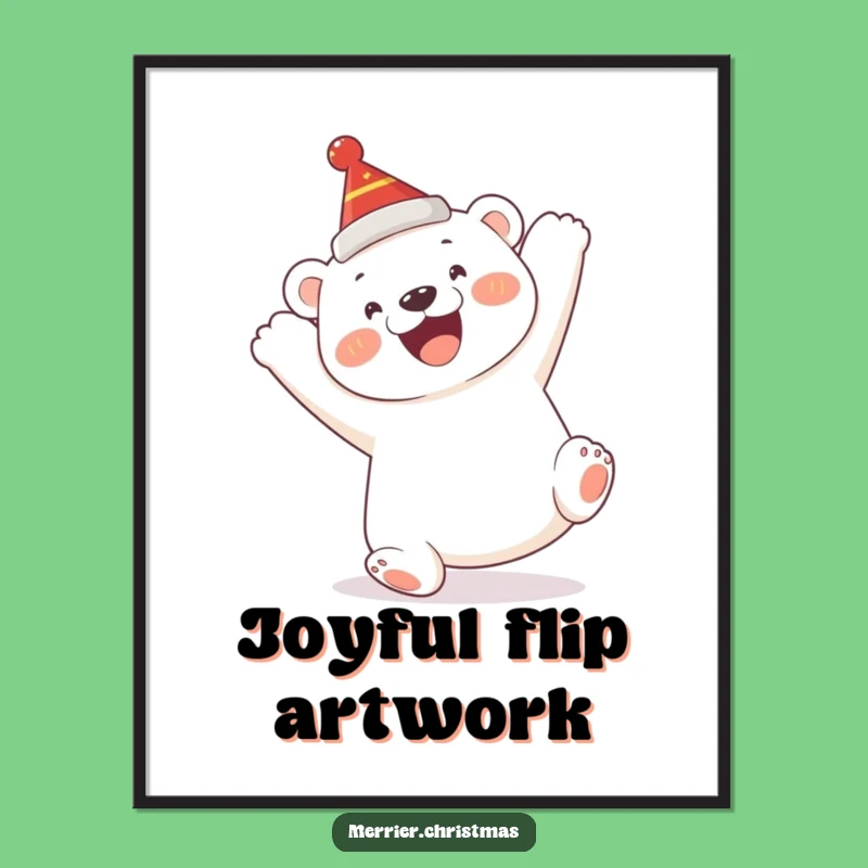 Instant Download Funny Polar Bear Art: Joyful Decor, Unique Humorous Gift!