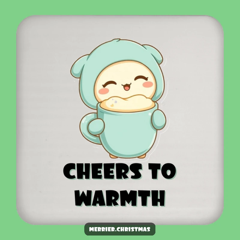 Funny Kawaii Winking Drinker Coaster Set: Protect Your Table with Hilarious Style!