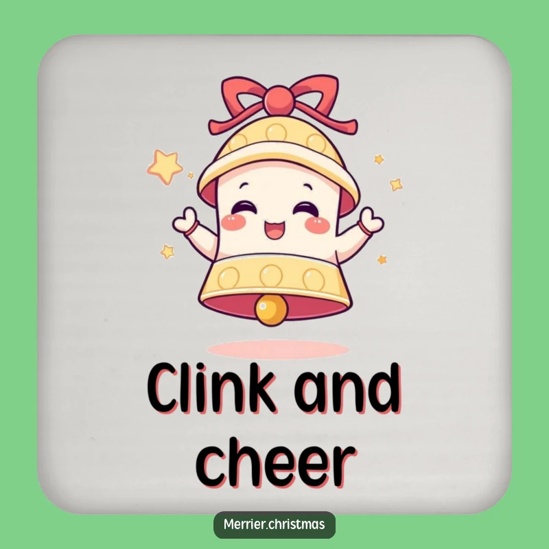 Funny Festive Bell Coaster: Protect Surfaces with Ringing Charm!