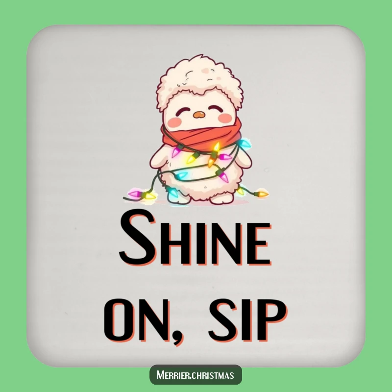 Funny Confused Slipper Coaster - Protect Surfaces with Holiday Whimsy