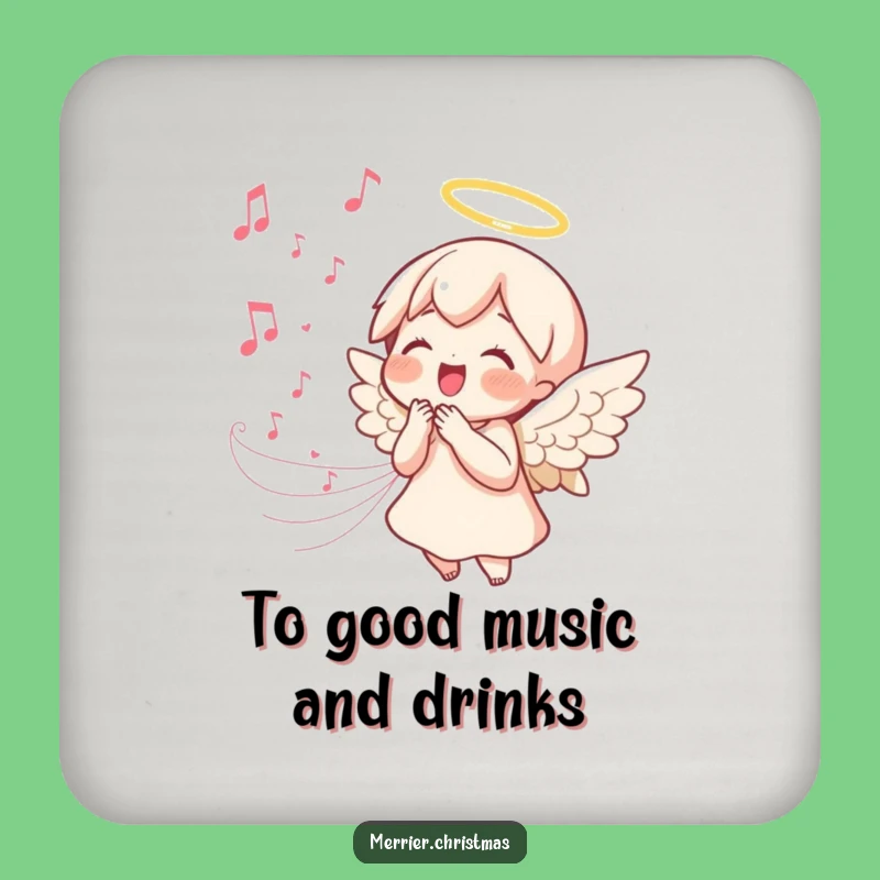 Funny Angel Singing Coaster - Joyful Kawaii Melody Protector - Blessed Gift