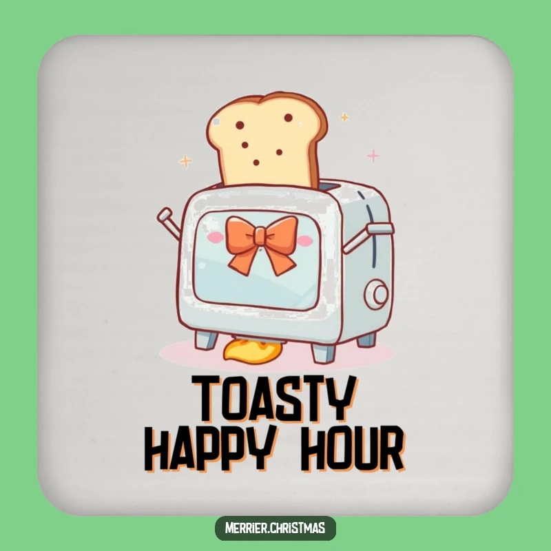 Funny Toaster Oven Launch Coaster - Protect Surfaces with Humor