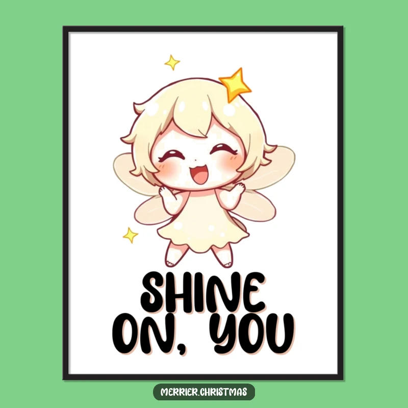 Funny Fairy Light Poster: Illuminate Your Space with Exaggerated Delight