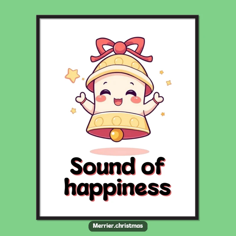 Funny Festive Bell Poster: Decorate with Delightful Ringing Energy!