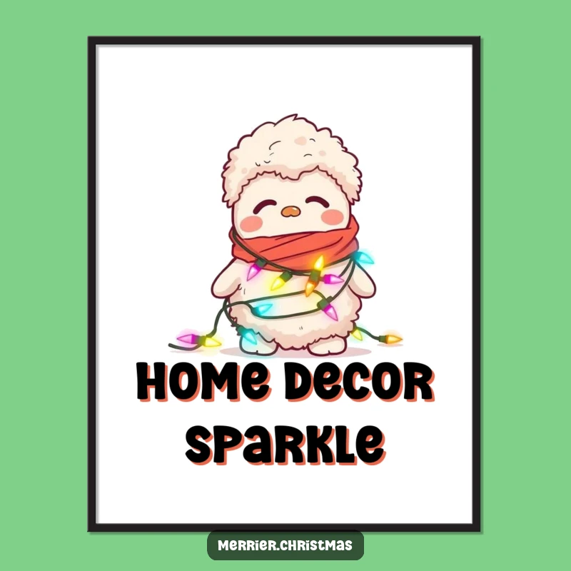 Funny Confused Slipper Poster - Whimsical Holiday Wall Art Gift