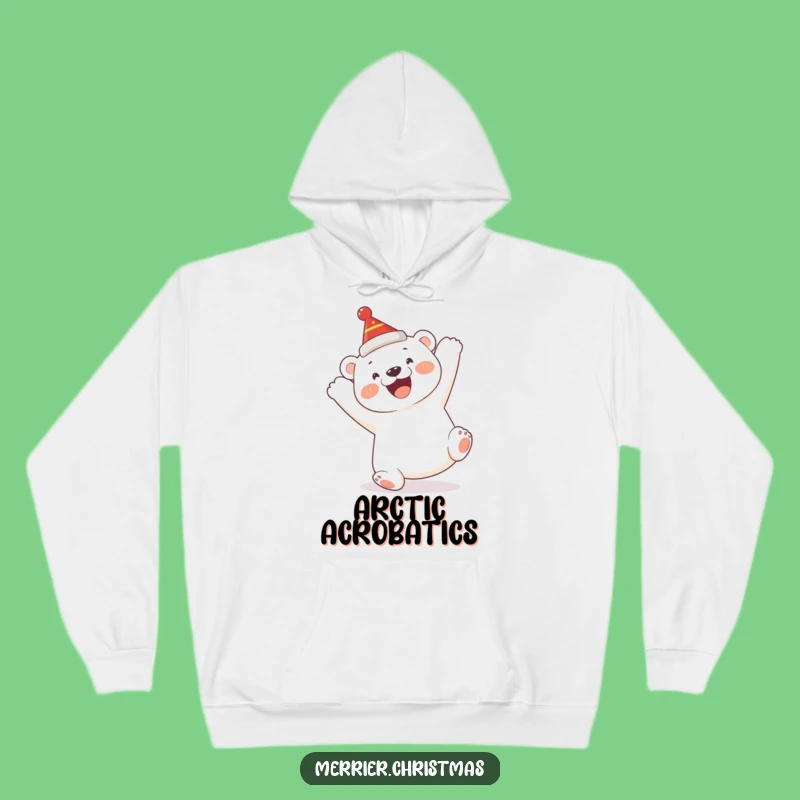 Cozy Funny Polar Bear Cub Hoodie: Warm Comfort with Joyful Humor!
