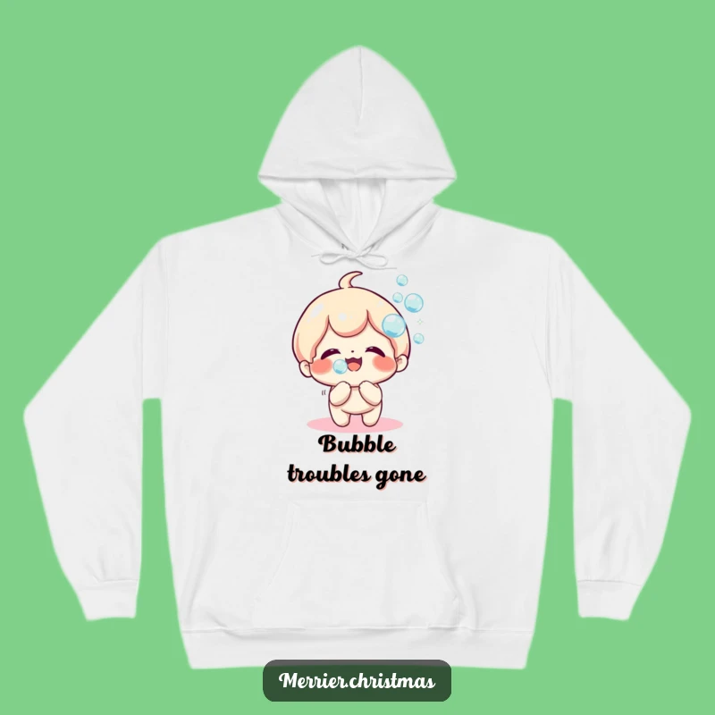 Cozy Funny Kawaii Bubble Blower Hoodie, Warmth and Whimsy!