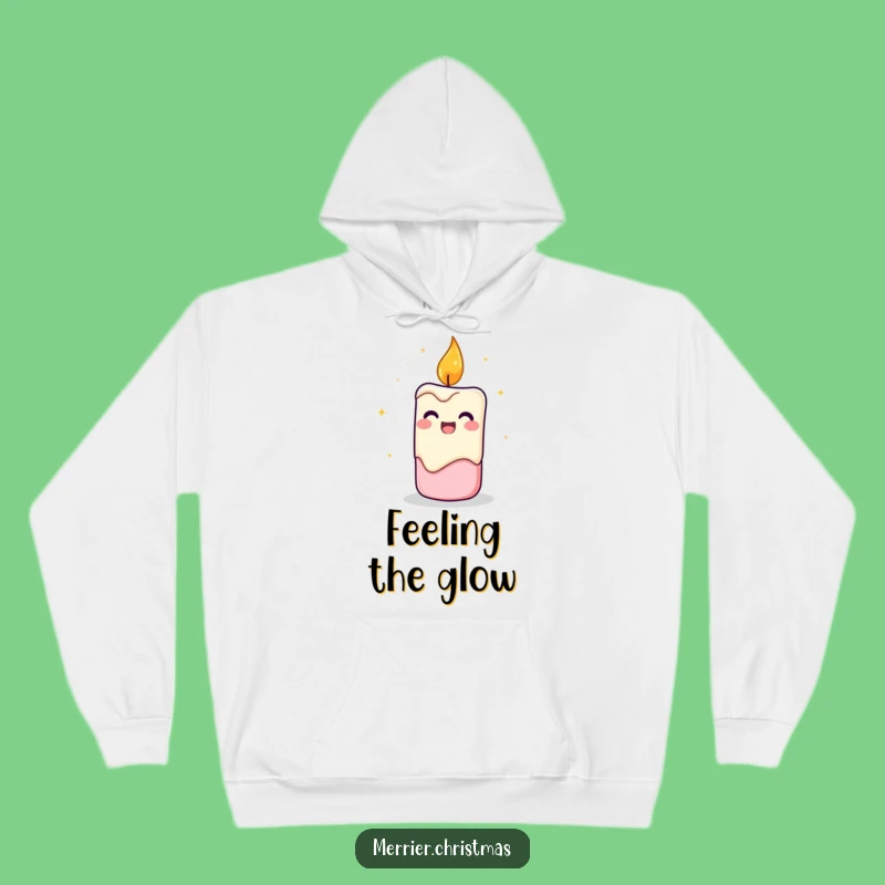 Funny Cheerful Candle Hoodie: Stay Cozy and Bright, Flickering with Joy!