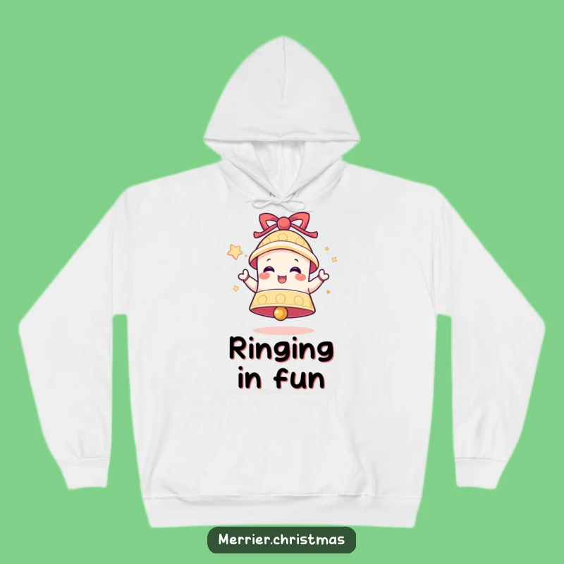 Funny Festive Bell Hoodie: Cozy Up with Delightful Merriment!