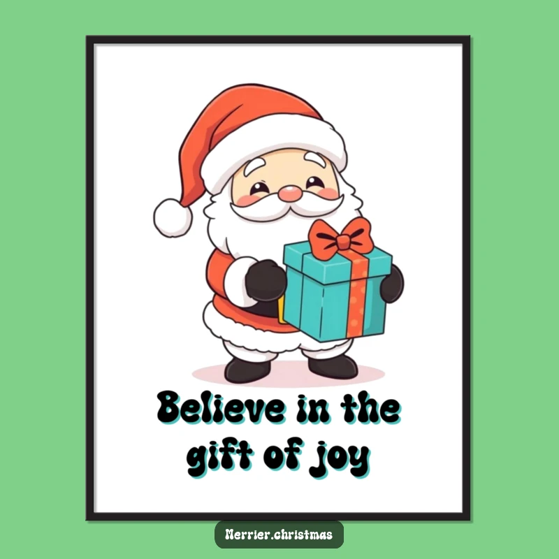Free Printable Funny Santa Art: Twinkling Character, Festive Downloadable Wall Decor
