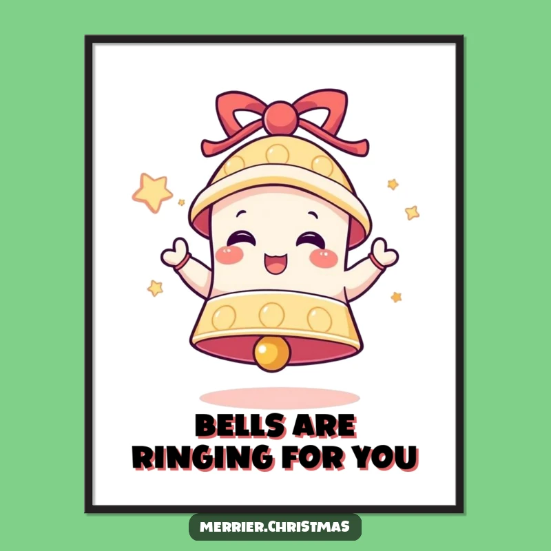 Funny Free Printable Wall Art: Festive Bell's Delightful Sound - Decor