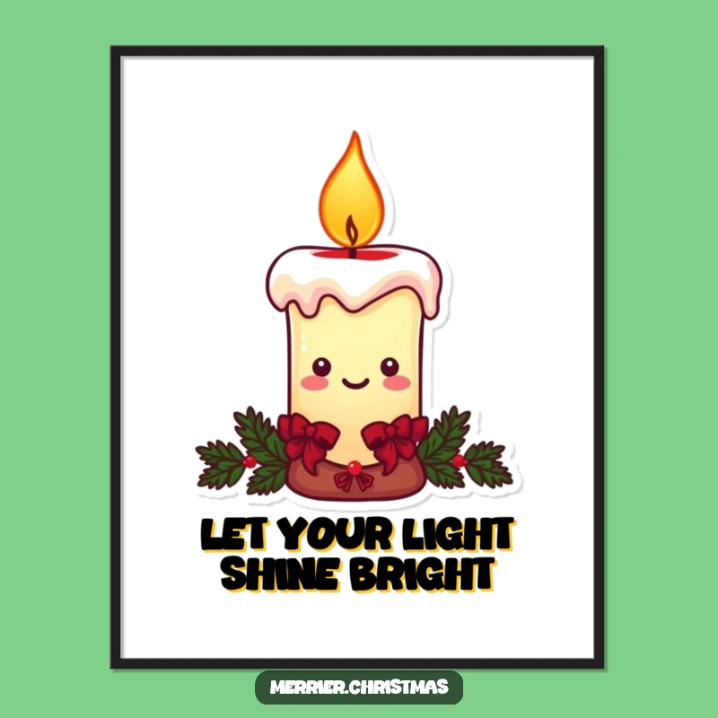 Free Printable Candle Wall Art: Warm Smile, Funny Downloadable Cozy Decor