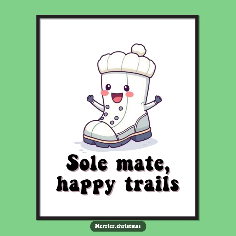 Funny Free Printable Wall Art: Stomping Boot Joyful Movement Downloadable Decor