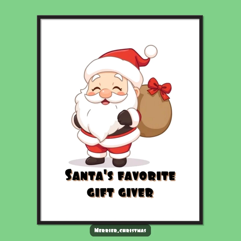 Free Printable Santa Claus Wall Art: Funny Holiday Downloadable Decor for Festive Homes