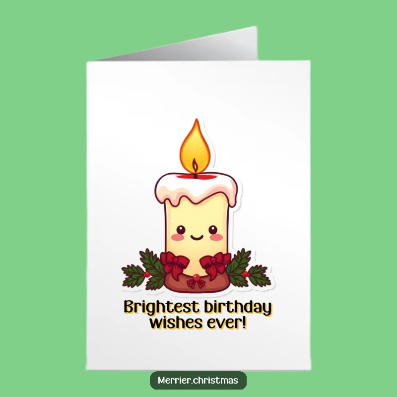 Free Printable Candle Birthday Card: Warm Smile, Funny Downloadable Birthday Cheer