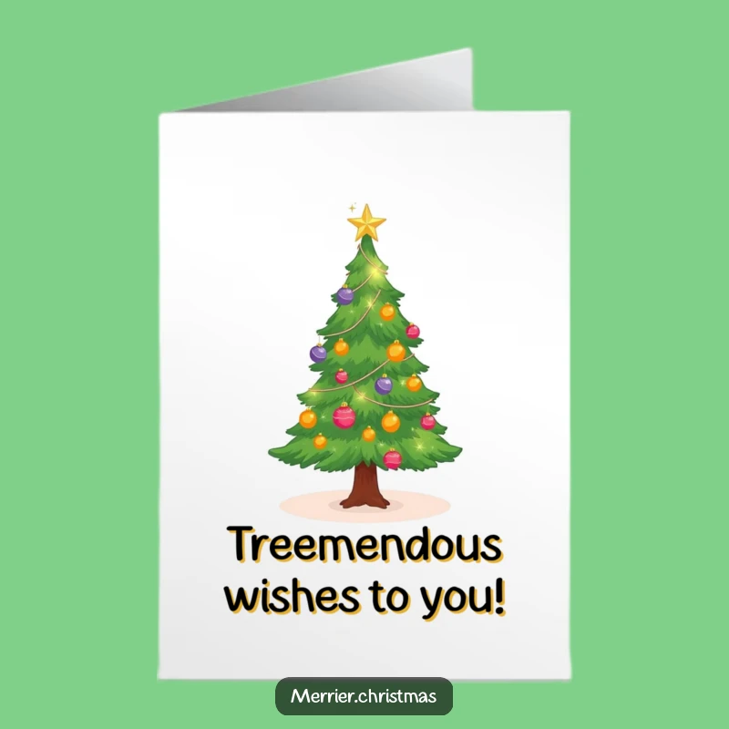 Free Printable Birthday Card: Twinkling Tree, Funny & Sparkling Holiday Cheer!