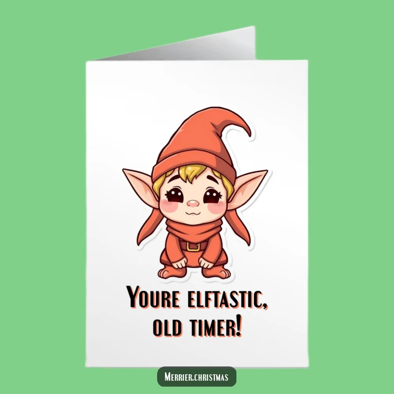 Free Printable Elf Birthday Card: Silly Face Downloadable Gift for a Fun Celebration