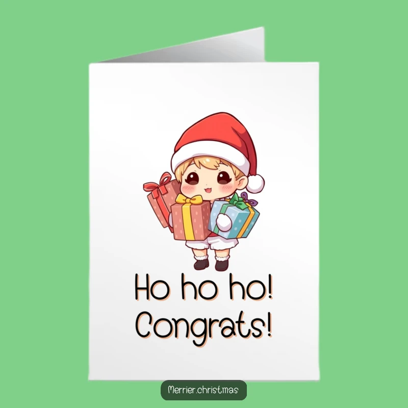 Free Printable Congrats Card: Santa Gift-Giver, Funny Downloadable Gift for Celebrations