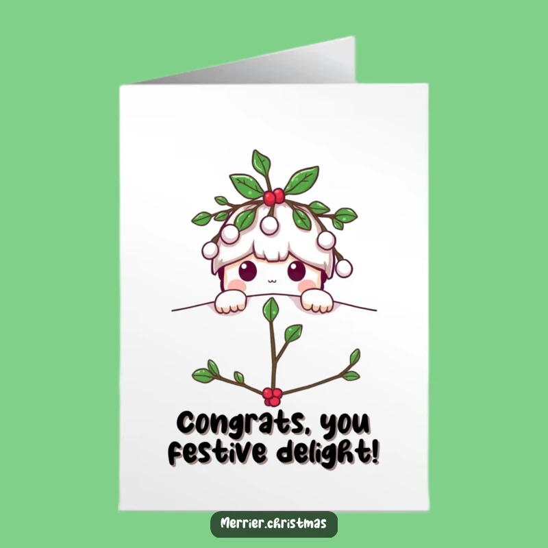 Mistletoe Surprise Free Printable Congratulations Card - Funny Downloadable